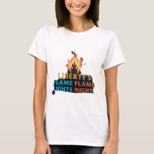 Camiseta La llama de la libertad ilumina la noche
