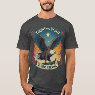 Camiseta La llama de la libertad quema eternamente