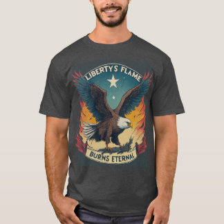 Camiseta La llama de la libertad quema eternamente