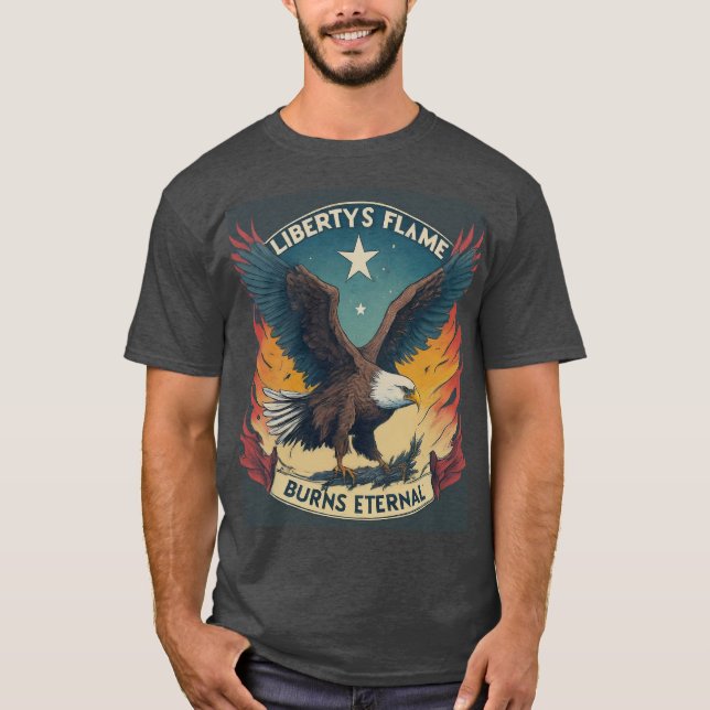Camiseta La llama de la libertad quema eternamente (Anverso)