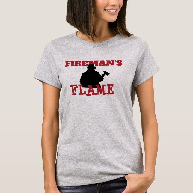 Camiseta La llama de Silhouette Fireman (Anverso)