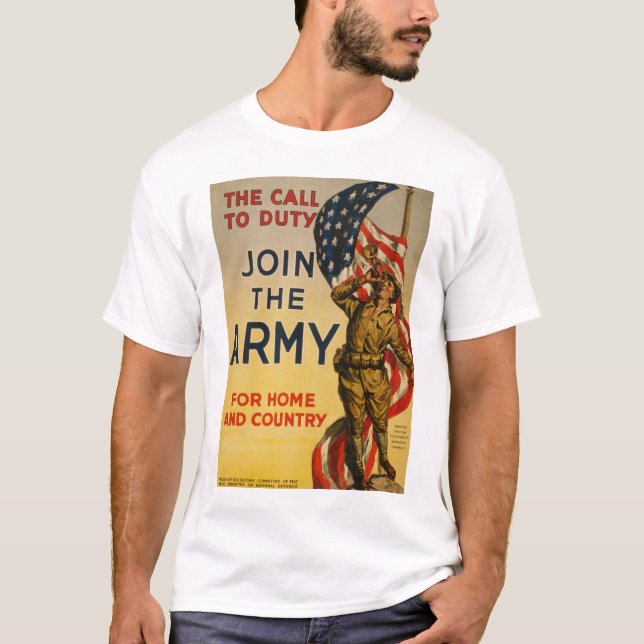 Camiseta La llamada al deber - únase a al ejército (Anverso)