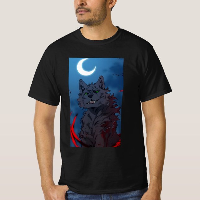 Camiseta "La lluvia de lobo está oscura" (Anverso)
