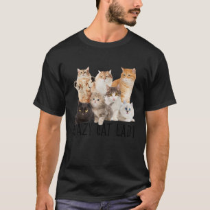 Camiseta La loca dama de gato de muchos gatos es una delici