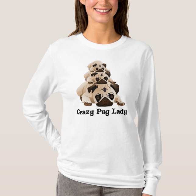 Camiseta La loca dama de pug (Anverso)