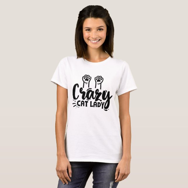 Camiseta La loca dama del gato (Anverso completo)