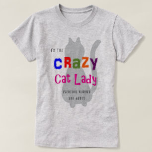 Camiseta La loca dama del gato