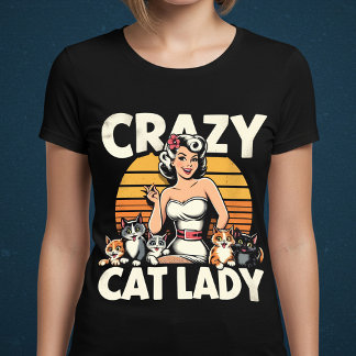 Camiseta La loca dama del gato