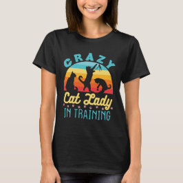 Camiseta La loca dama del gato en entrenamiento