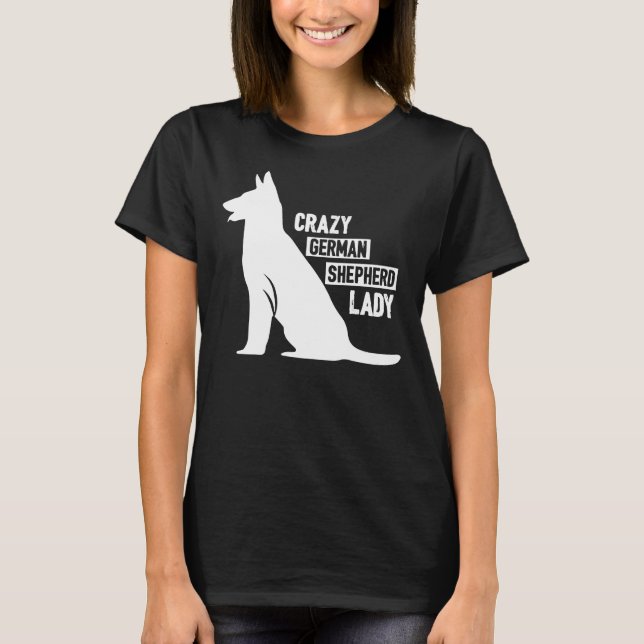 Camiseta La loca dama pastora alemana (Anverso)