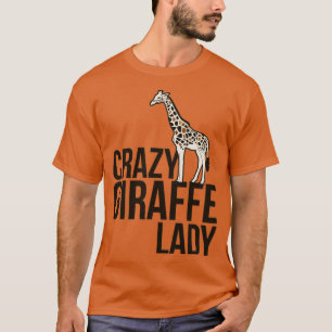 Camiseta La loca jirafa de la dama adorables jirafas