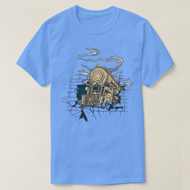 Camiseta La locomotora rompe la pared 1 (Diseño del anverso)