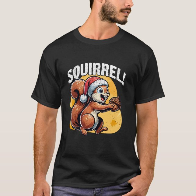 Camiseta La locura ante los Navidades de Santa Hat divertid (Anverso)