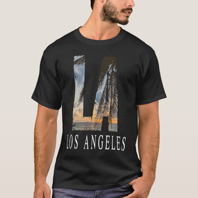 Camiseta La Los Angeles California Souvenir Beach City West (Anverso)