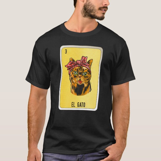 Camiseta La Lotería Mexicana El Gato Tarjetas Loteria Méxic (Anverso)