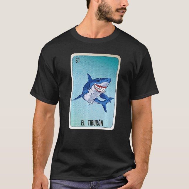 Camiseta La Lotería Mexicana El Tiburón (Anverso)