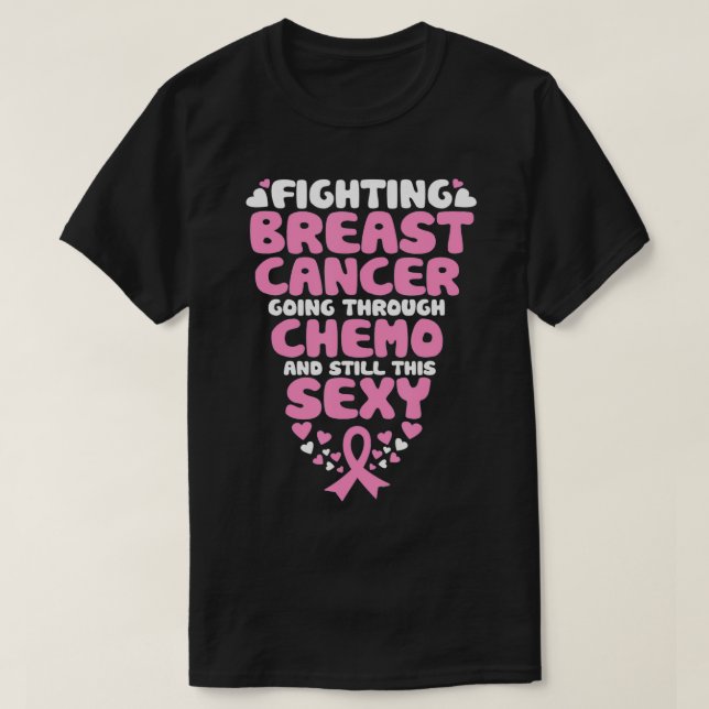 Camiseta La Lucha Contra El Cáncer De Mama A Través De La Q (Diseño del anverso)
