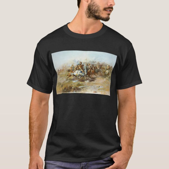 Camiseta La lucha de Custer de Charles Marion Russell (Anverso)