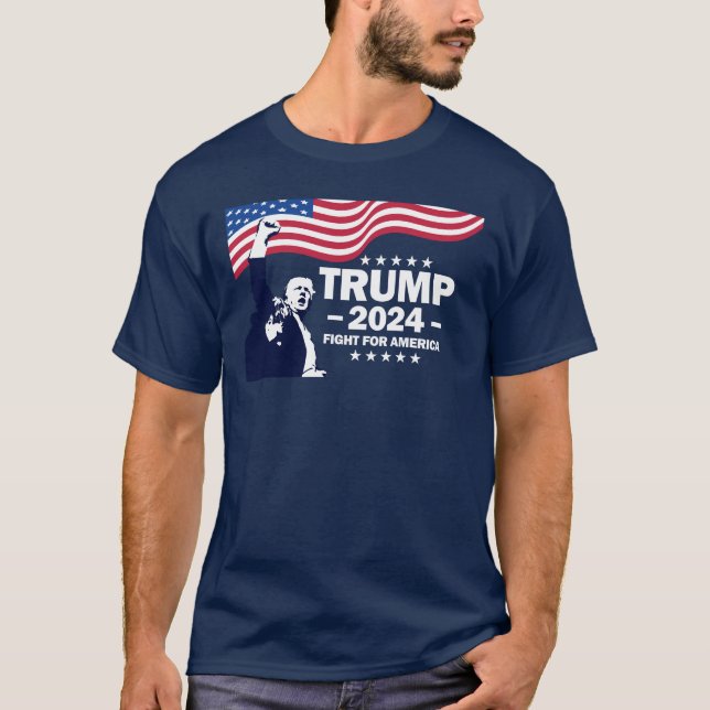 Camiseta La lucha de Donald Trump 2024 por Estados Unidos (Anverso)