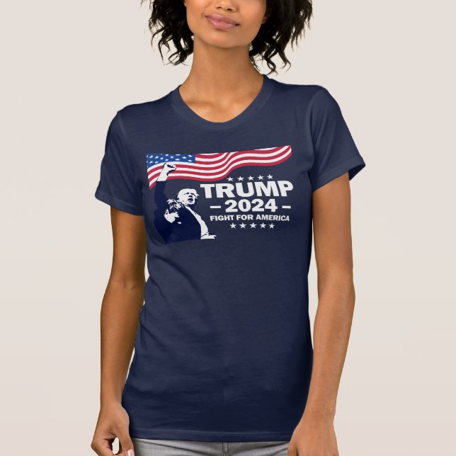Camiseta La lucha de las mujeres Trump 2024 por Estados Uni (Anverso)
