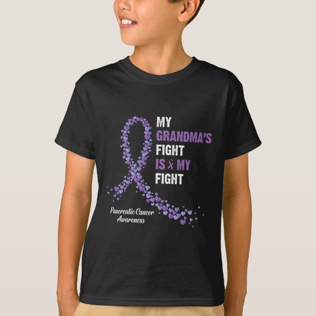 Camiseta La lucha de mi abuela es contra el cáncer de páncr (Anverso)