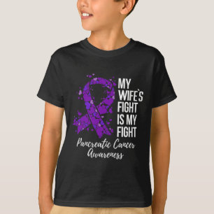 Camiseta La lucha de mi esposa es contra el cáncer de páncr