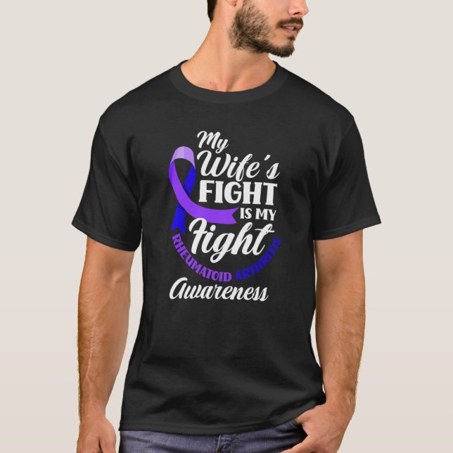 Camiseta La lucha de mi esposa es mi lucha contra la artrit (Anverso)