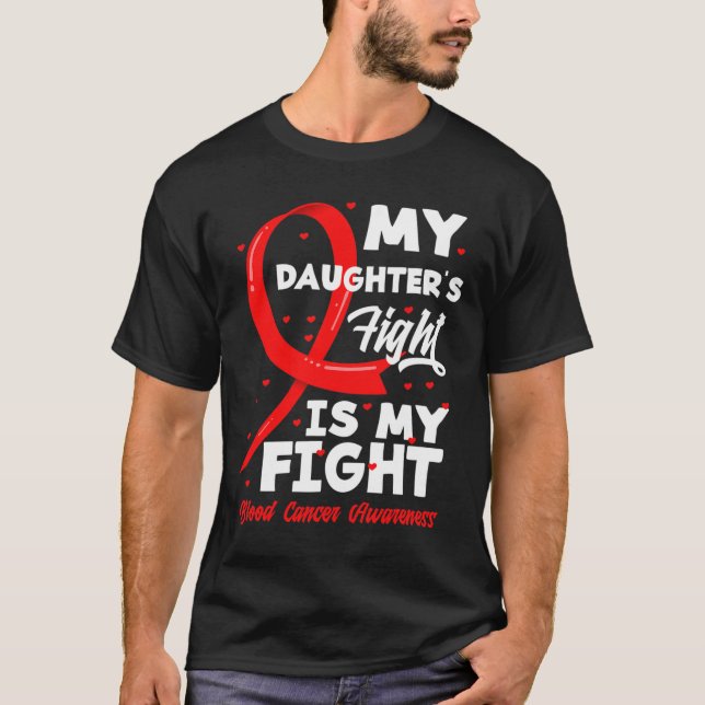 Camiseta La lucha de mi hija es consciente del cáncer de sa (Anverso)