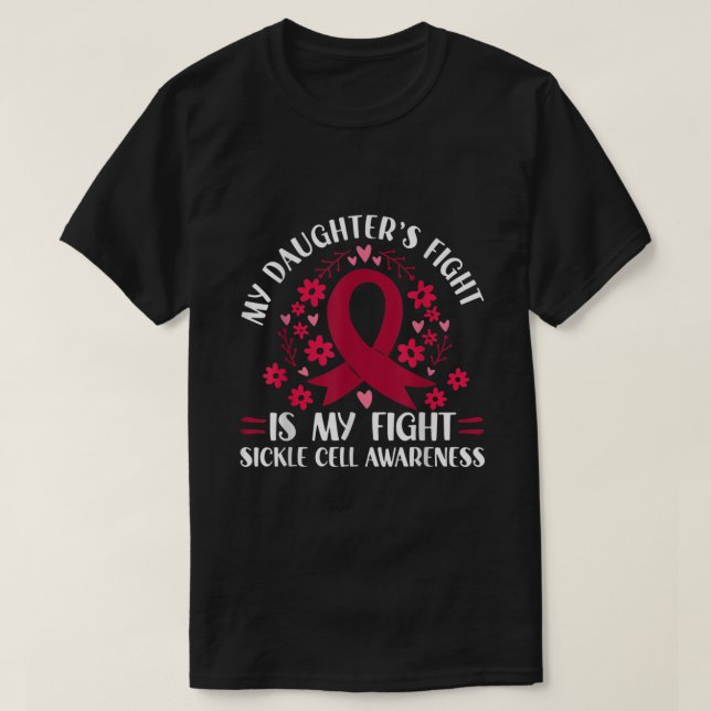 Camiseta La lucha de mi hija es la de mi combatiente contra (Diseño del anverso)