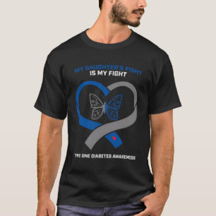 Camiseta La lucha de mi hija es mi lucha Diabético tipo 1 D