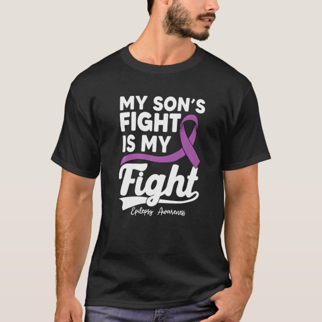 Camiseta La Lucha De Mi Hijo Es Mi Guerrero De La Epilepsia (Anverso)