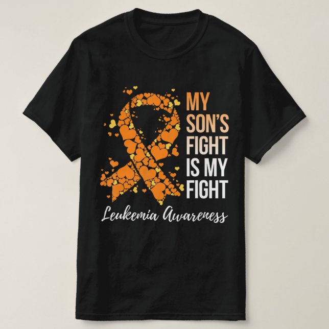 Camiseta La lucha de mi hijo es mi lucha contra la leucemia (Diseño del anverso)