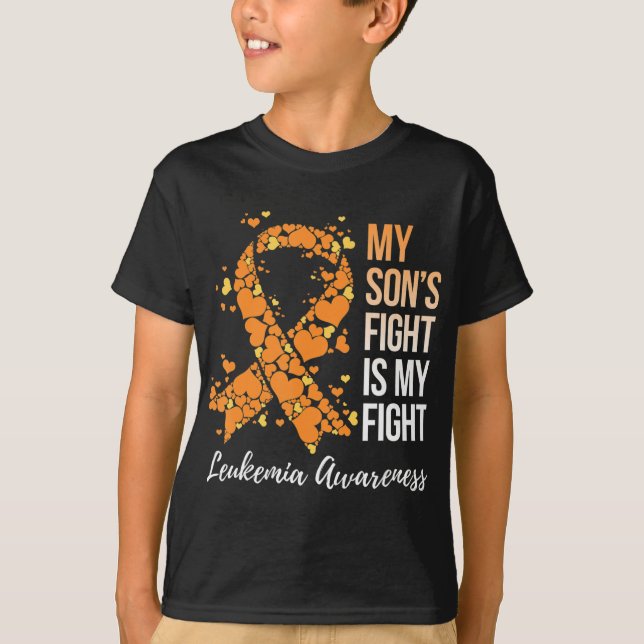 Camiseta La lucha de mi hijo es mi lucha contra la leucemia (Anverso)
