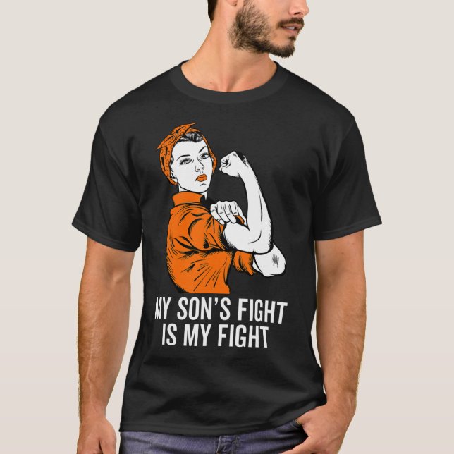 Camiseta La lucha de mi hijo es mi lucha contra la leucemia (Anverso)