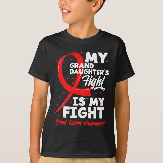 Camiseta La lucha de mi nieta es contra el cáncer de sangre (Anverso)