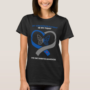 Camiseta La lucha de mi nieto es mi lucha contra la diabete