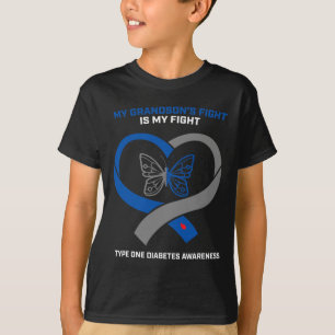 Camiseta La lucha de mi nieto es mi lucha contra la diabete