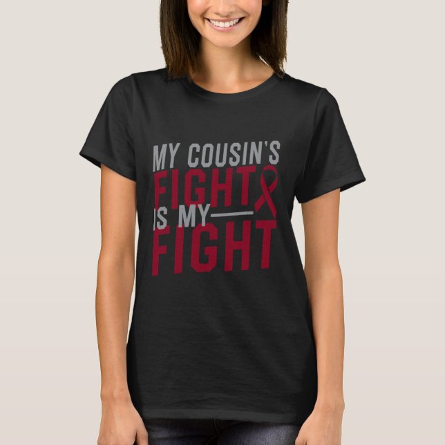 Camiseta La lucha de mi primo es mi anemia falciforme A (Anverso)