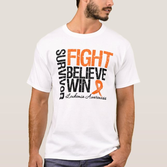 Camiseta La lucha del superviviente de la leucemia cree (Anverso)