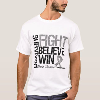 Camiseta La lucha del superviviente del cáncer de cerebro