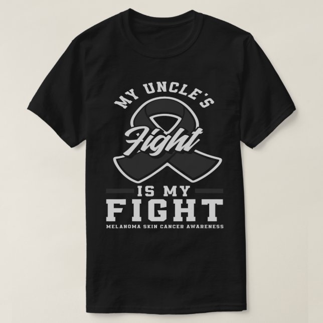 Camiseta La lucha del tío es contra el cáncer de piel de me (Diseño del anverso)