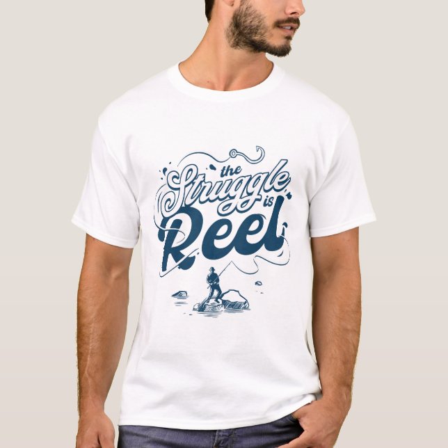Camiseta La lucha es humor pescador rebelde (Anverso)