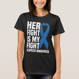 Camiseta La Lucha Es Mi Lucha Cinta Azul Alopecia Concienci