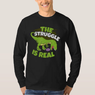 Camiseta La Lucha Es Real Dino Ultimate Frisbee Golfer