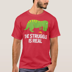 Camiseta La Lucha Es Real Dinosaurio Tre Pizza Paleontolo