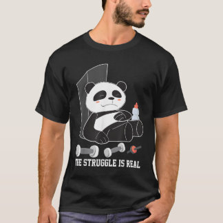 Camiseta La Lucha Es Real Panda Perezoso Panda