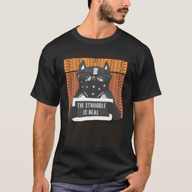 Camiseta La Lucha Es Una Verdadera Máscara De Perro (Anverso)