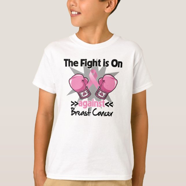 Camiseta La lucha está encendido contra cáncer de pecho (Anverso)