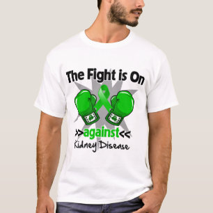 Camiseta La lucha está encendido contra enfermedad de riñ