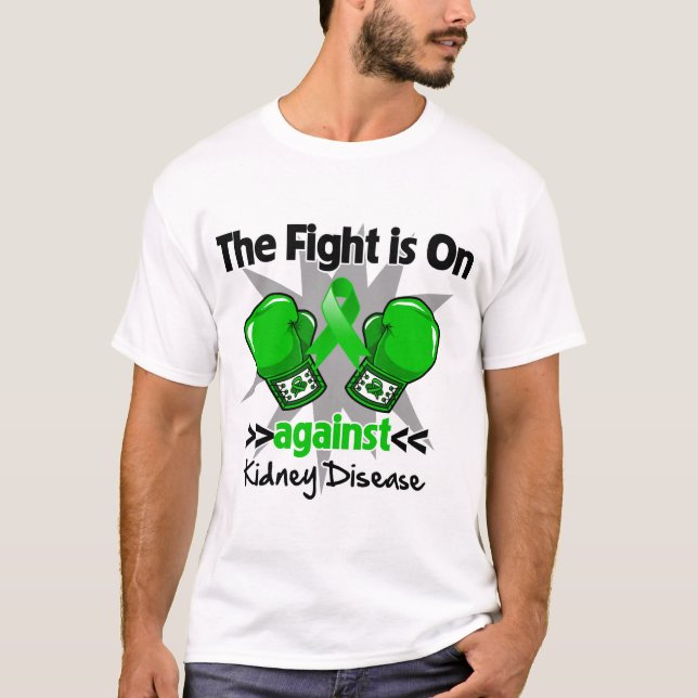 Camiseta La lucha está encendido contra enfermedad de riñón (Anverso)